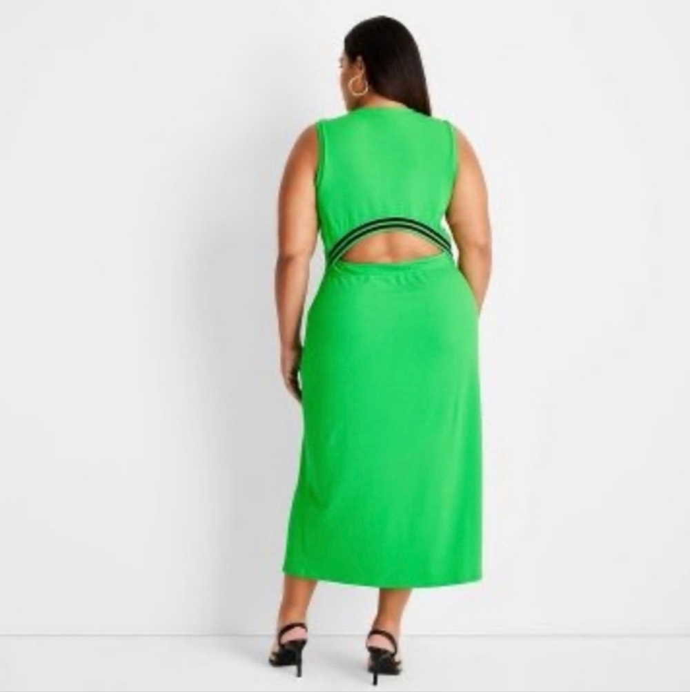 Future Collective Dresses Nwt Future Collective Kahlana Barfield Brown Ribbed - Picture 2 of 9